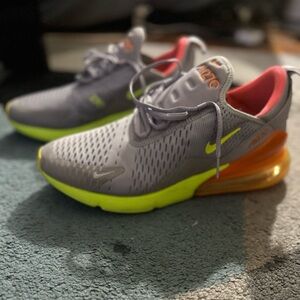 Nike Air Max 270 Gray with Neon Accents